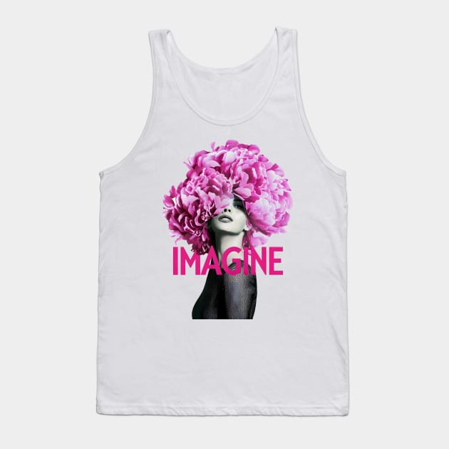 Imagine - Flower Head Woman Tank Top by Ravenglow